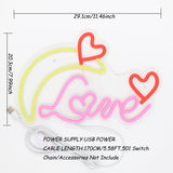 TONGER® Love With Moon Wall LED Neon Sign Light