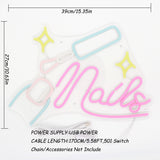 TONGER® Nails Wall LED Neon Sign Light