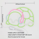 TONGER® Turtle with Headphones Wall LED Neon Sign Light
