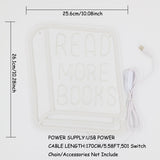 TONGER® Read More Books Wall LED Neon Sign Light