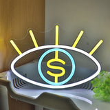 TONGER® USD Money In Eye Wall LED Neon Sign Light