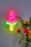 Watermelon Posicle Wall LED Neon Sign Light, Can be hang on the wall,Powered by USB