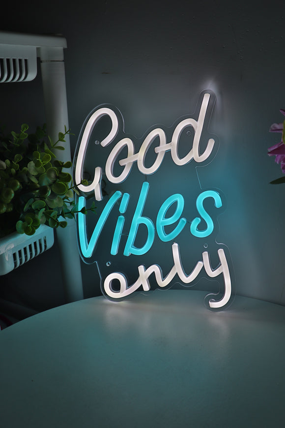 Good Vibes Only LED Neon Sign Light, Can be hang on the wall,Powered by USB