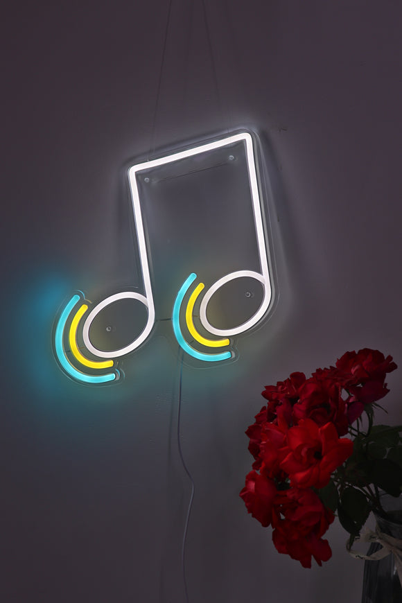 Music Symbol LED Neon Sign Light, Can be hang on the wall,Powered by USB