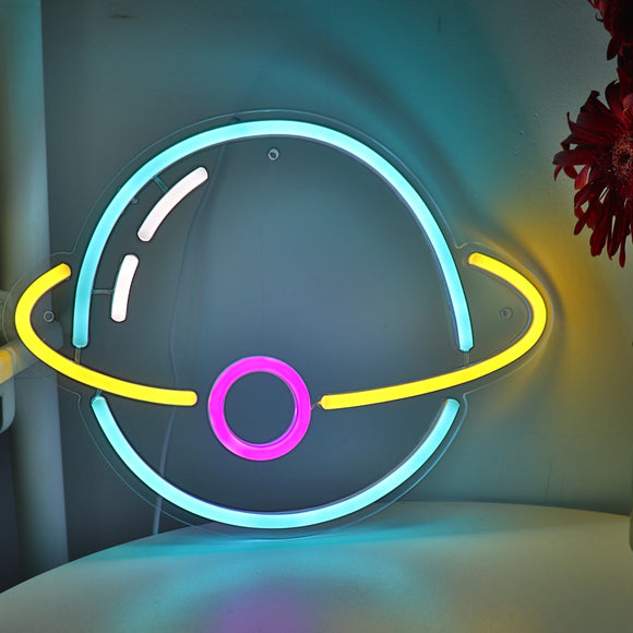 Planet Wall LED Neon Sign Light, Can be hang on the wall,Powered by USB