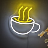 TONGER® Coffee Cup Wall LED Neon Sign Light