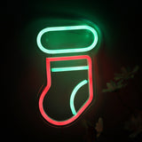 TONGER® Christmas Stocking Wall LED Neon Sign Light