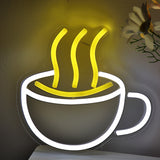 TONGER® Coffee Cup Wall LED Neon Sign Light