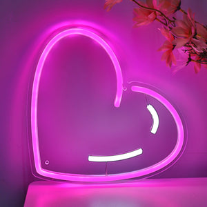 TONGER® Heart LED Wall Neon Sign Light