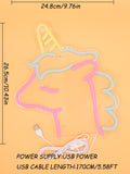 Unicorn LED Neon Sign Light, Can be hang on the wall,Powered by USB