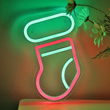 TONGER® Christmas Stocking Wall LED Neon Sign Light