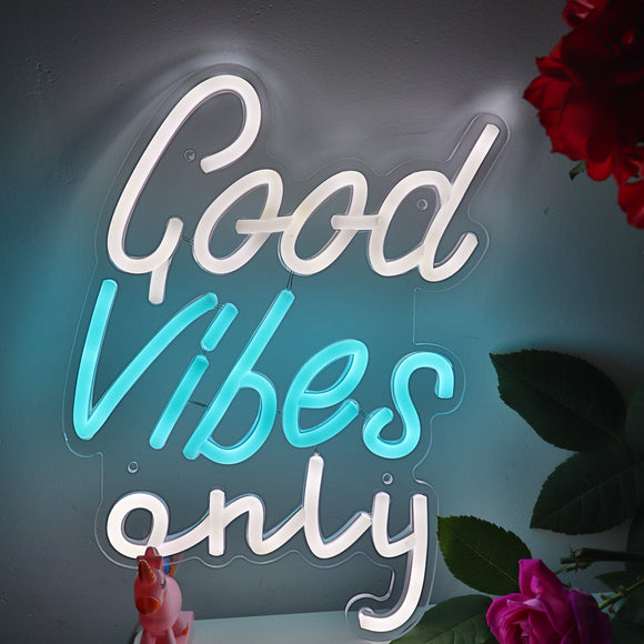 TONGER® Good Vibes Only LED Neon Sign Light