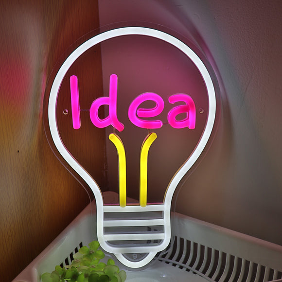 Idea In Bulb LED Neon Sign Light, Can be hang on the wall,Powered by USB