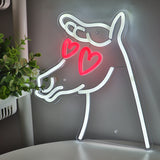 TONGER® Horse  Eyes With Heart LED Neon Sign Light