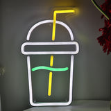 TONGER® Beverage Cup Wall LED Neon Sign Light