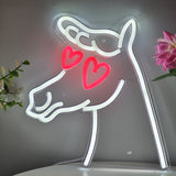 TONGER® Horse  Eyes With Heart LED Neon Sign Light