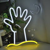 TONGER® Hand of Hell Wall LED Neon Sign For Halloween Decoration
