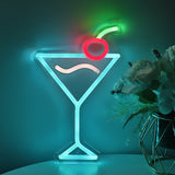 TONGER® Cocktails  With Cherry Wall LED Neon Sign