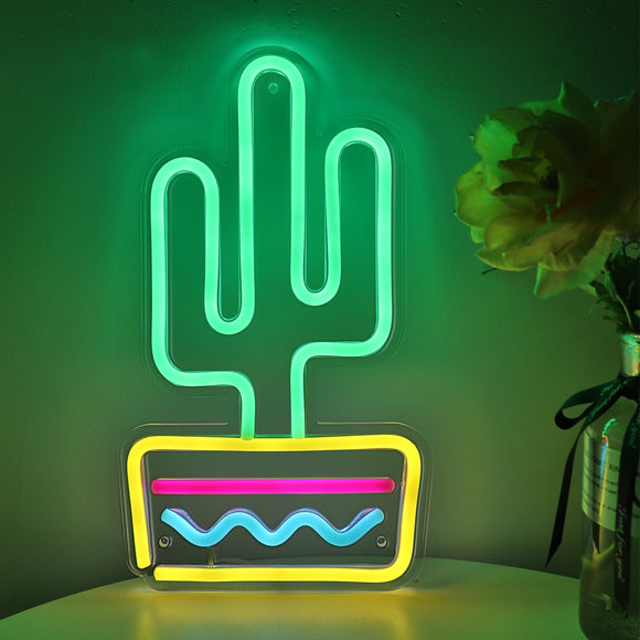 TONGER® Cactus LED Neon Sign Light