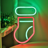 TONGER® Christmas Stocking Wall LED Neon Sign Light