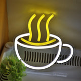 TONGER® Coffee Cup Wall LED Neon Sign Light