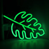 TONGER® Monstera Leaf Wall LED Neon Sign Light