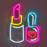 TONGER® Lipstick With Nail Polish Wall LED Neon Sign