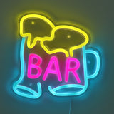TONGER® Beer With Bar LED Neon Sign Light