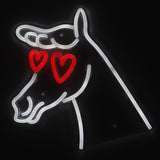 TONGER® Horse  Eyes With Heart LED Neon Sign Light