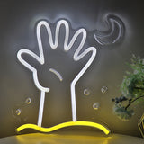 TONGER® Hand of Hell Wall LED Neon Sign For Halloween Decoration