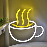 TONGER® Coffee Cup Wall LED Neon Sign Light