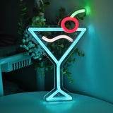 TONGER® Cocktails  With Cherry Wall LED Neon Sign