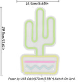 TONGER® Cactus LED Neon Sign Light