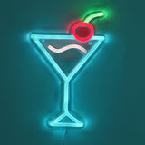 TONGER® Cocktails  With Cherry Wall LED Neon Sign