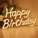 Warm White Happy Birthday Wall LED Neon Sign