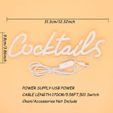 TONGER® Cocktails Wall LED Neon Sign Light