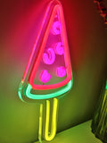 Watermelon Posicle Wall LED Neon Sign Light, Can be hang on the wall,Powered by USB