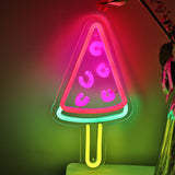 Watermelon Posicle Wall LED Neon Sign Light, Can be hang on the wall,Powered by USB