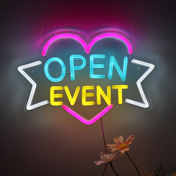 Open Event Wall LED Neon Sign