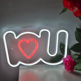 TONGER® I heart U LED Neon Sign Light