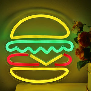 TONGER® Hamburger Wall LED Neon Sign