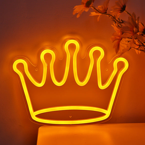 TONGER® Crown LED Wall Neon Sign Light