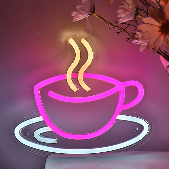 TONGER® Coffee Cup Wall LED Neon Sign