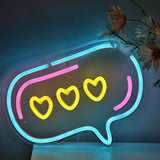 TONGER® Bubble Heart Wall LED Neon Sign