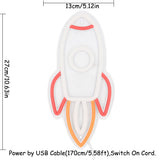 TONGER® Rocket Wall LED Neon Sign Light
