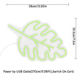 TONGER® Monstera Leaf Wall LED Neon Sign Light