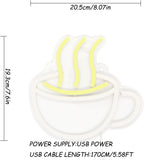 TONGER® Coffee Cup Wall LED Neon Sign Light