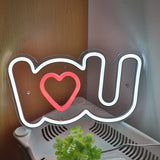 TONGER® I heart U LED Neon Sign Light