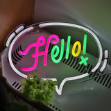 TONGER® Hello With Bubble LED Neon Sign Light