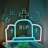 TONGER® Tombstone RIP Wall LED Neon Sign